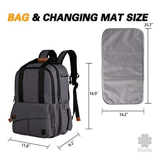 BabyOneStop Ferlin Backpack Diaper Bag With 15 Pockets
