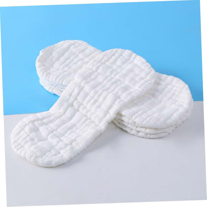 Nolitoy 5pcs Washable Cotton Newborn Diapers and Burp Rags