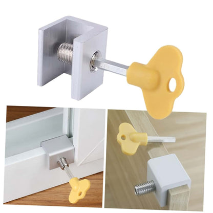 MERRYHAPY Window Safety Lock Buckle, 2 Pack, Aluminium Alloy