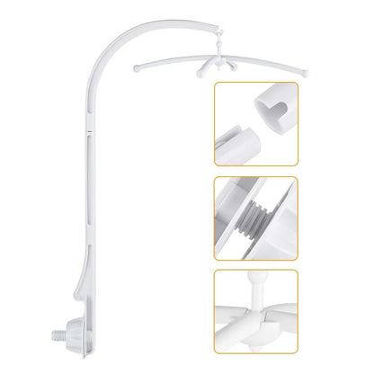BabyOneStop Baby Crib Mobile Holder Arm Bracket for Crib and Perambulator, White ABS