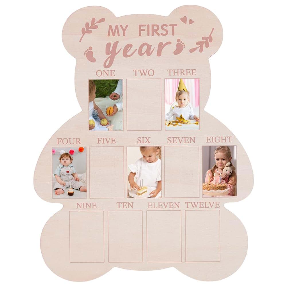 UNICRAFTALE Bear My First Year Photo Frame