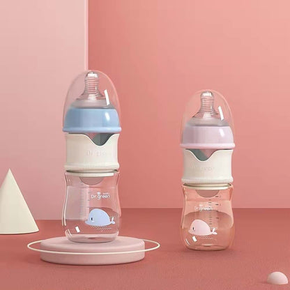 Edlike Baby Glass Feeding Bottle with Formula Dispenser Newborn Portable Trip Quick Flush Milk Bottle with S Nipple (photo 2)