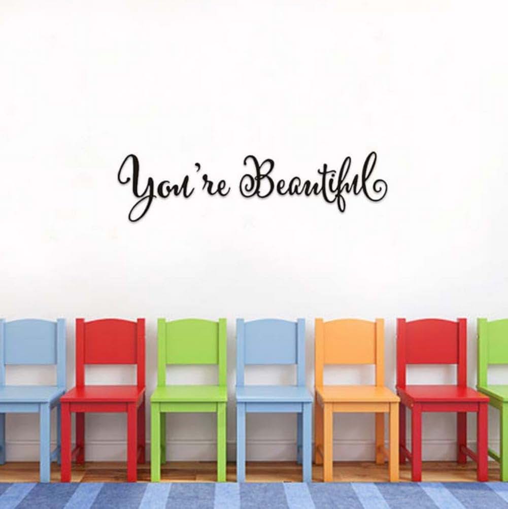 Anso Bathroom Wall Sticker You're Beautiful Mirror Quote Decal