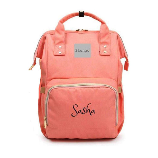 Dream Embroidery Personalized Large Diaper Bag Knapsack/Tote Bag/Backpack -Custom Monogram Embroidered for Infant/Baby