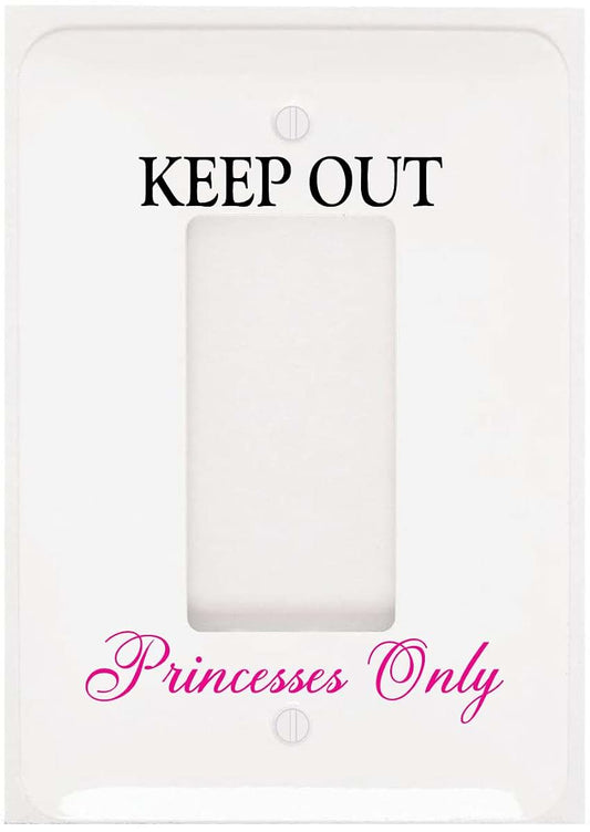 Presto Light Switch Plate Covers Keep Out Princesses Only Metal Light Switch Plate and Outlet Covers Farmhouse Princess