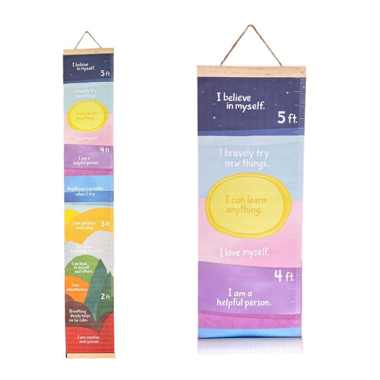 Unity Books Affirmation Growth Chart, Canvas and Wood Keepsake Height Tracker