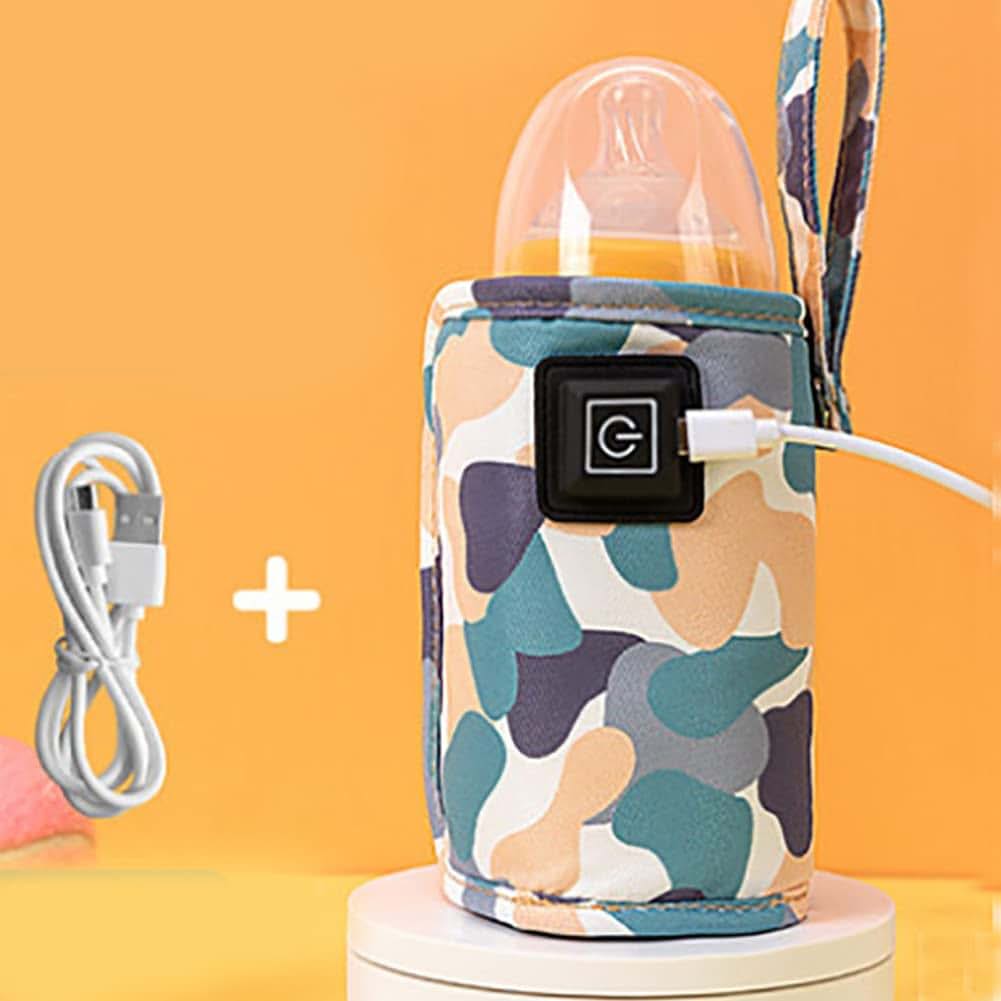 Lizusidtsy USB Milk Warmer Travel Insulated Bag with 3 Temperature Settings, Fiber Cloth, 30x13.5cm
