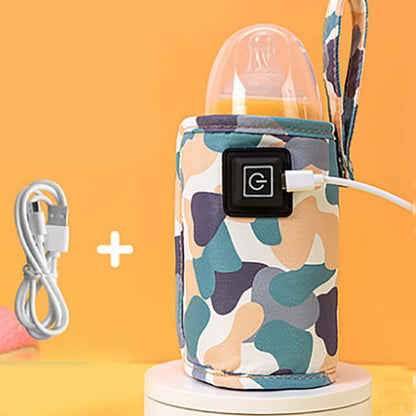 Lizusidtsy USB Milk Warmer Travel Insulated Bag with 3 Temperature Settings, Fiber Cloth, 30x13.5cm
