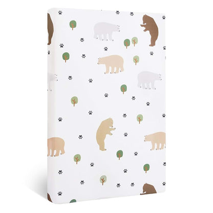 lasoftan Pack and Play Mattress, 38" x 26" Soft Breathable Waterproof Washable with Dinosaur Print
