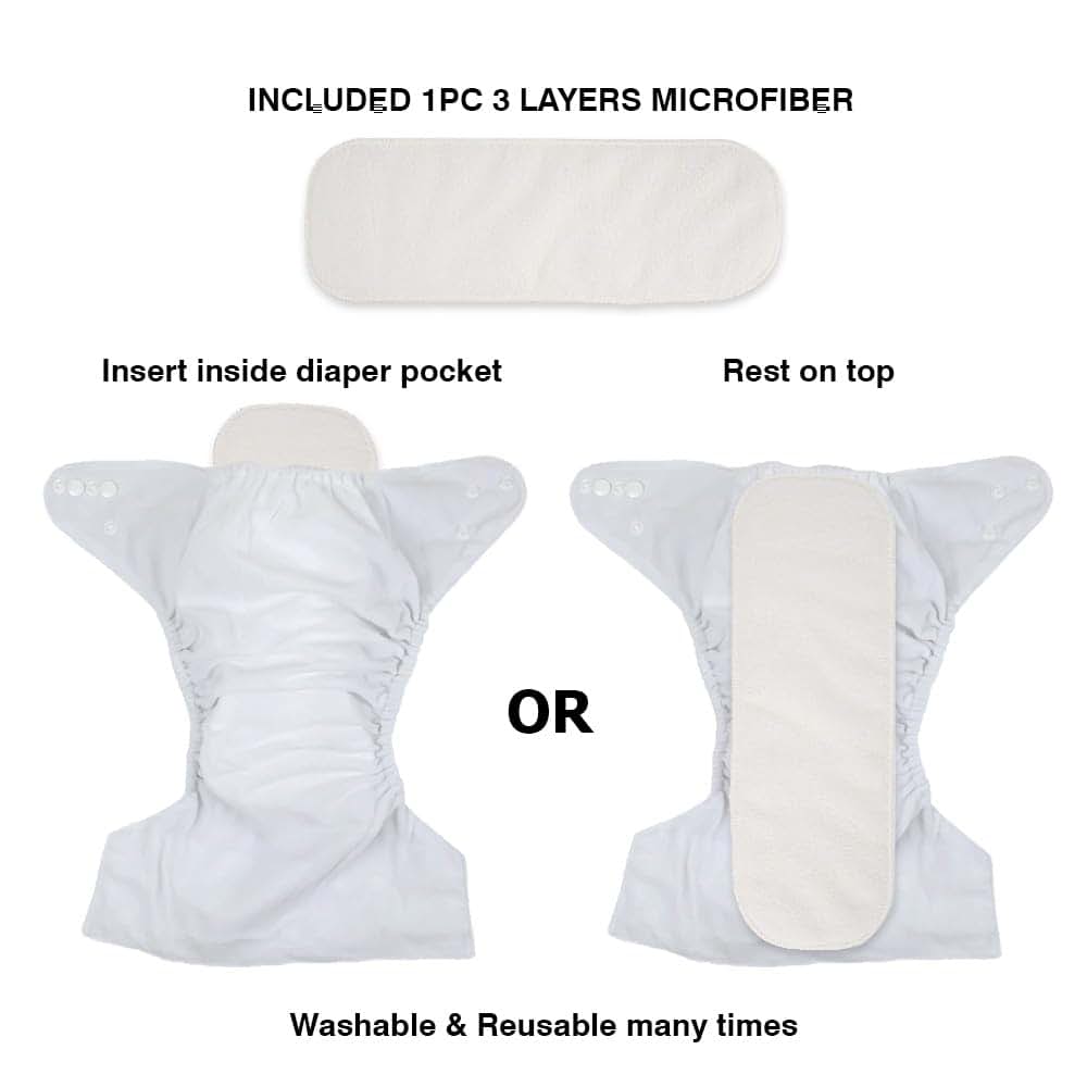 WIRESTER Set of 2 Baby Cloth Diapers Adjustable Siberian Husky (photo 3)