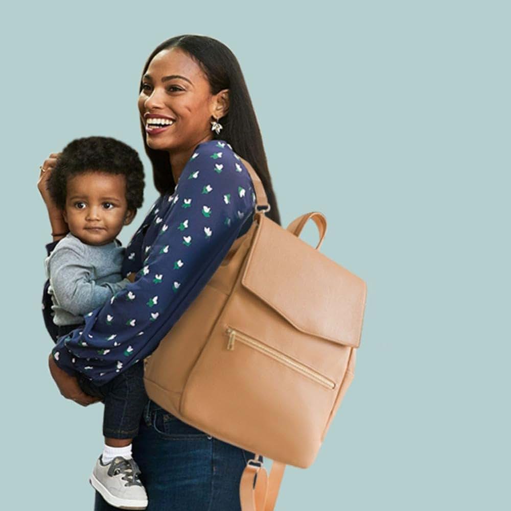 Dunbri Leather Mommy Backpack With Changing Pad And Stroller Hooks (photo 2)