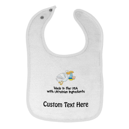 Toddler & Baby Bibs Burp Cloths 100% Cotton Adjustable Snap Closure