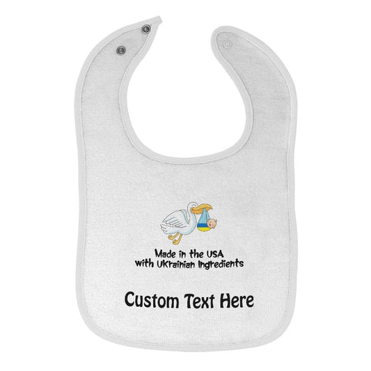 Toddler & Baby Bibs Burp Cloths 100% Cotton Adjustable Snap Closure