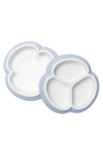 Baby Plate Set, 2 Pack for Young Children in Powder Blue