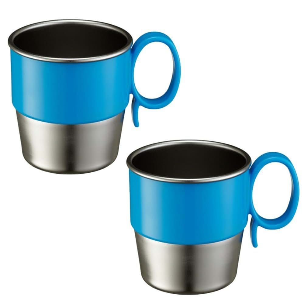 Innobaby Din Din Smart Stainless Steel Toddler Cup 9oz Blue 2 Pack