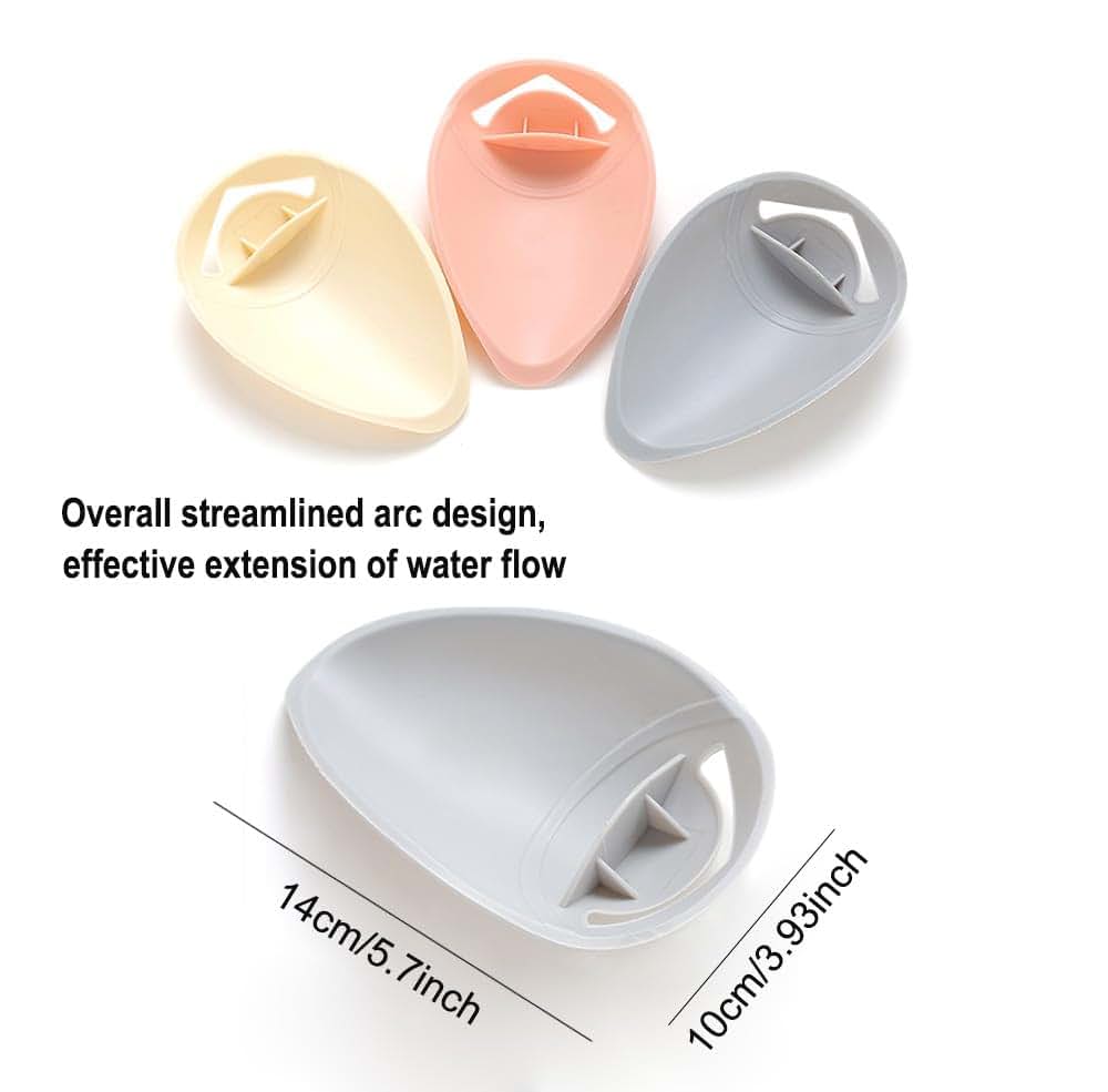 AKOAK 3 Pcs Faucet Extender for Kids Hand Washing, Beige Pink Gray