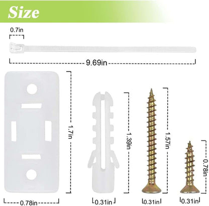 Bestgle 15-Piece Nylon Furniture Anti-Tip Straps