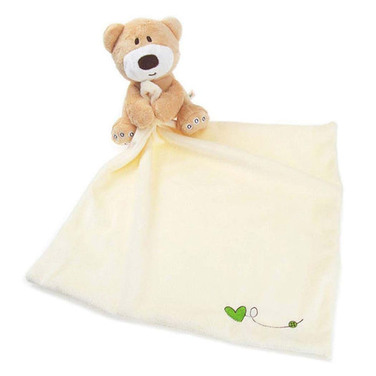 Ktdzone Newborn Infant Reassure Towel Baby Sleeping Toys Children Appease Towel Cloth with Baby Bear Doll Can Bite