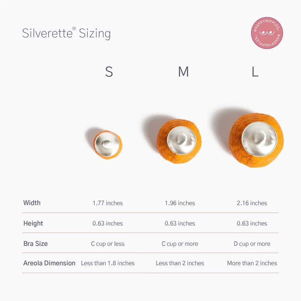 Silverette Nursing Cups with Soft Silicone Rings