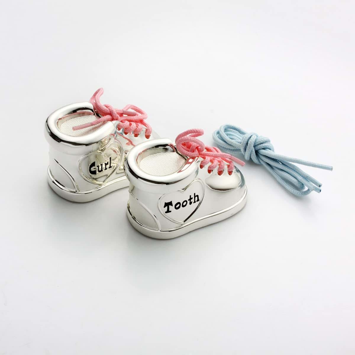 Unisaches Silverplate Baby Tooth and Curl Keepsake Box Set (photo 3)