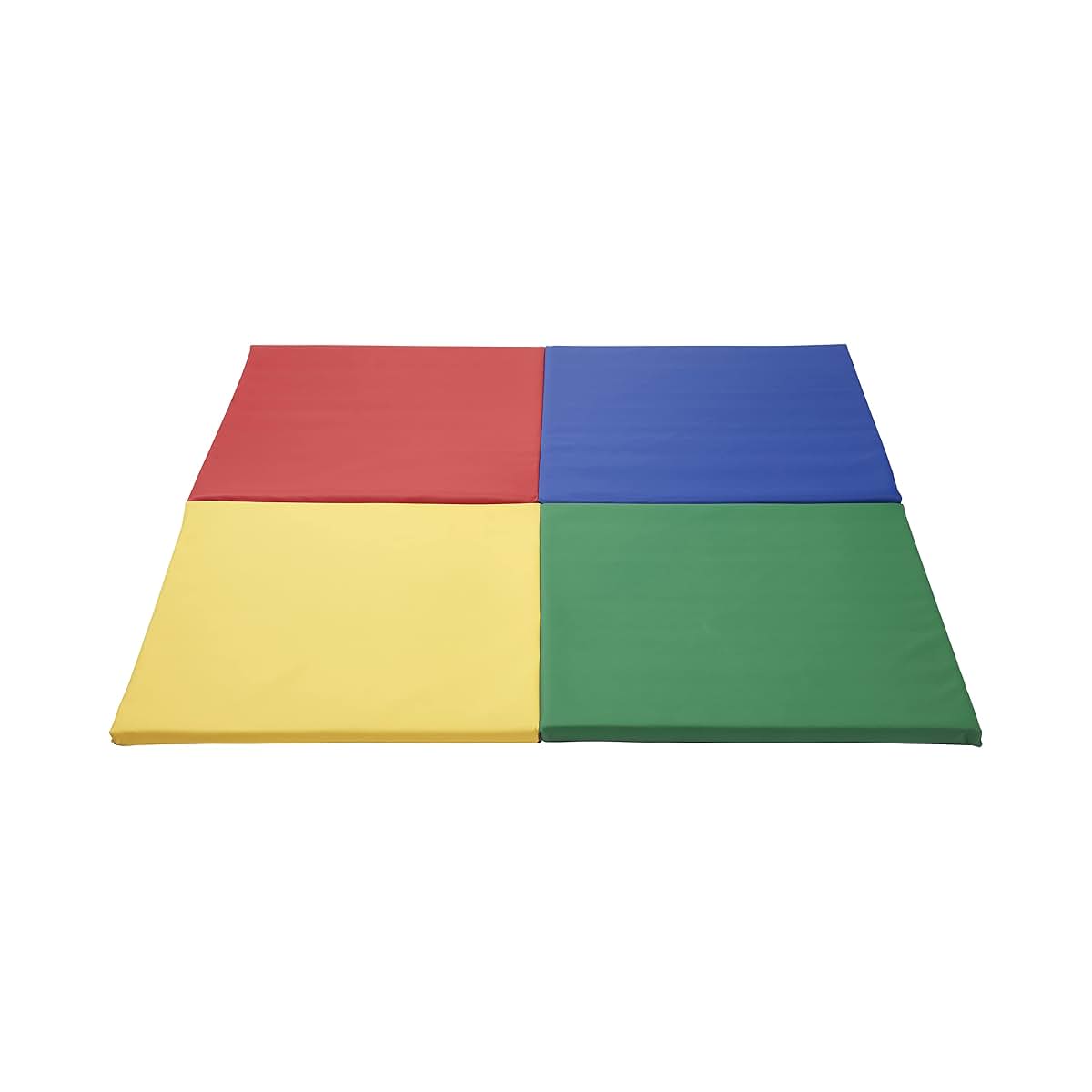 Ecr4Kids SoftZone Quad Fold-N-Go Activity Mat, Portable Folding Playmat
