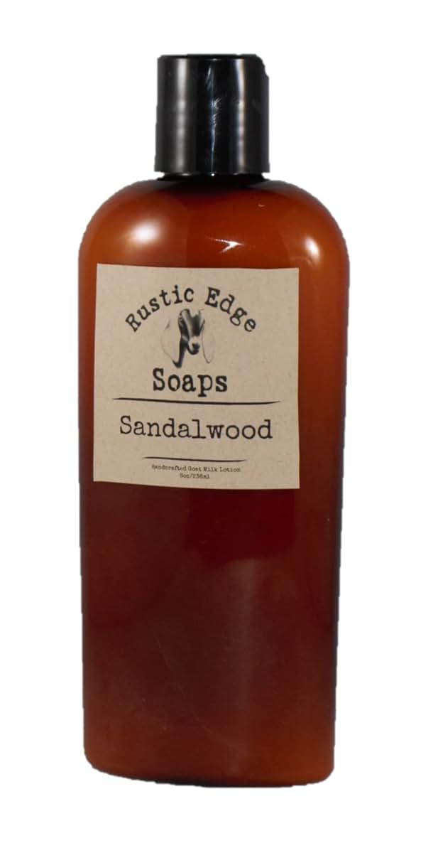 Rustic Edge Soaps Sandalwood Goat Milk Lotion 8 Oz