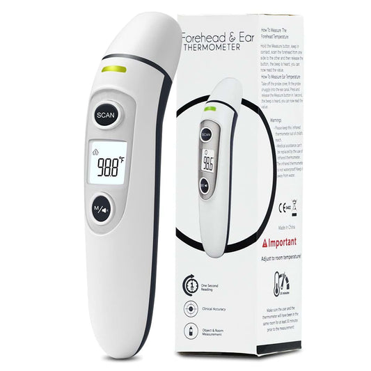 HOLYHIGHHOME Forehead and Ear Thermometer for Adults, Kids and Baby, Digital Infrared Temporal Thermometer with Fever