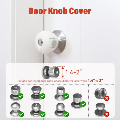 Eudemon Baby Safety Door Knob Covers 4 Pack