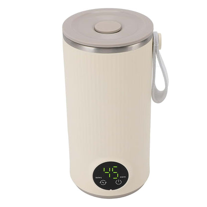 Portable Milk Warmer & Mixer | Stainless Steel USB Charging Bottle Warmer