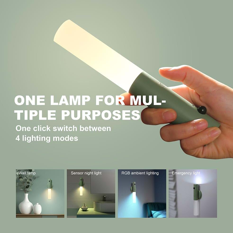 Motion Sensor Rechargeable RGB LED Night Light for Home Decor