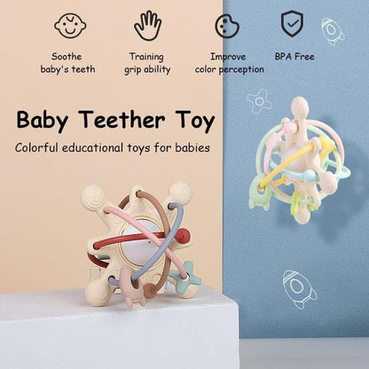 Giligums Cosmo Silicone Baby Rattle Teether - Multicolor (photo 3)