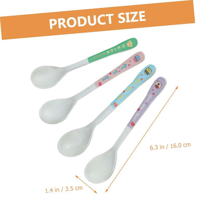 Totority 4Pcs Silicone Feeding Spoons with Ergonomic Handles