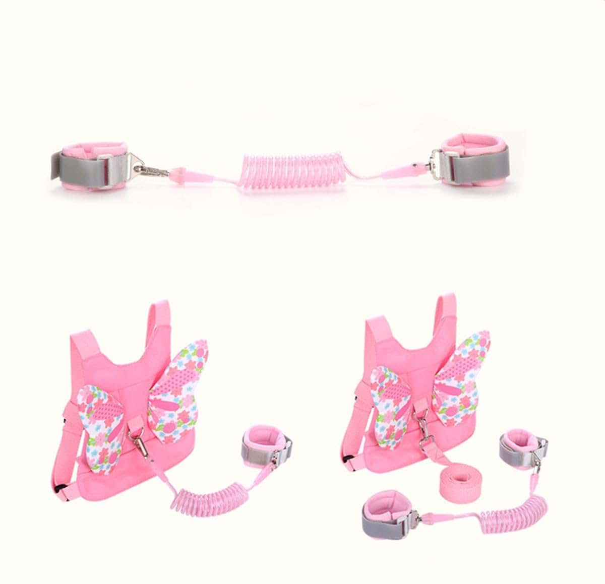 Toddler 3 in 1 Harness Leash with Anti Lost Wrist Link