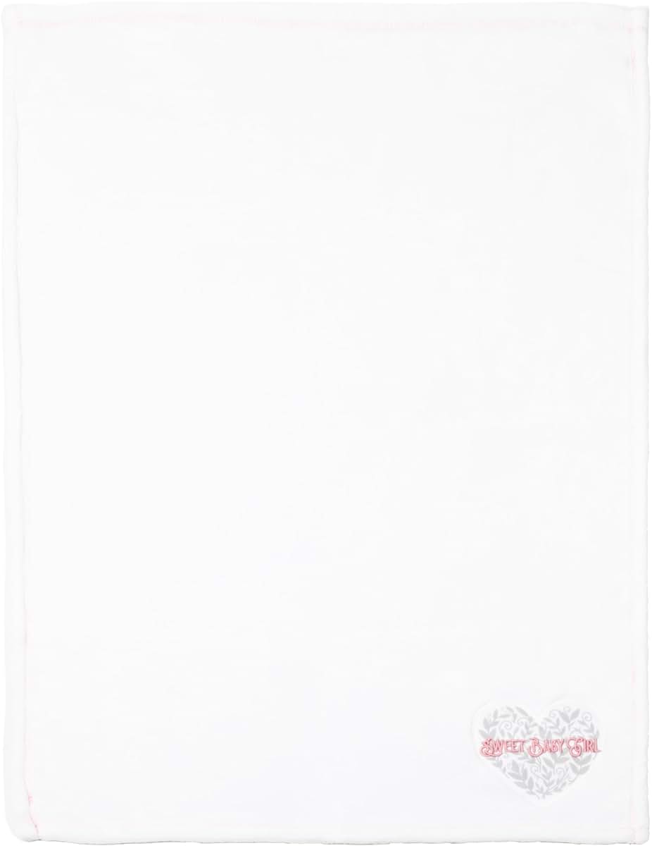 Pavilion Gift Company Sweet Baby Girl Embroidered Sentiment Royal Plush Baby Blanket (photo 2)
