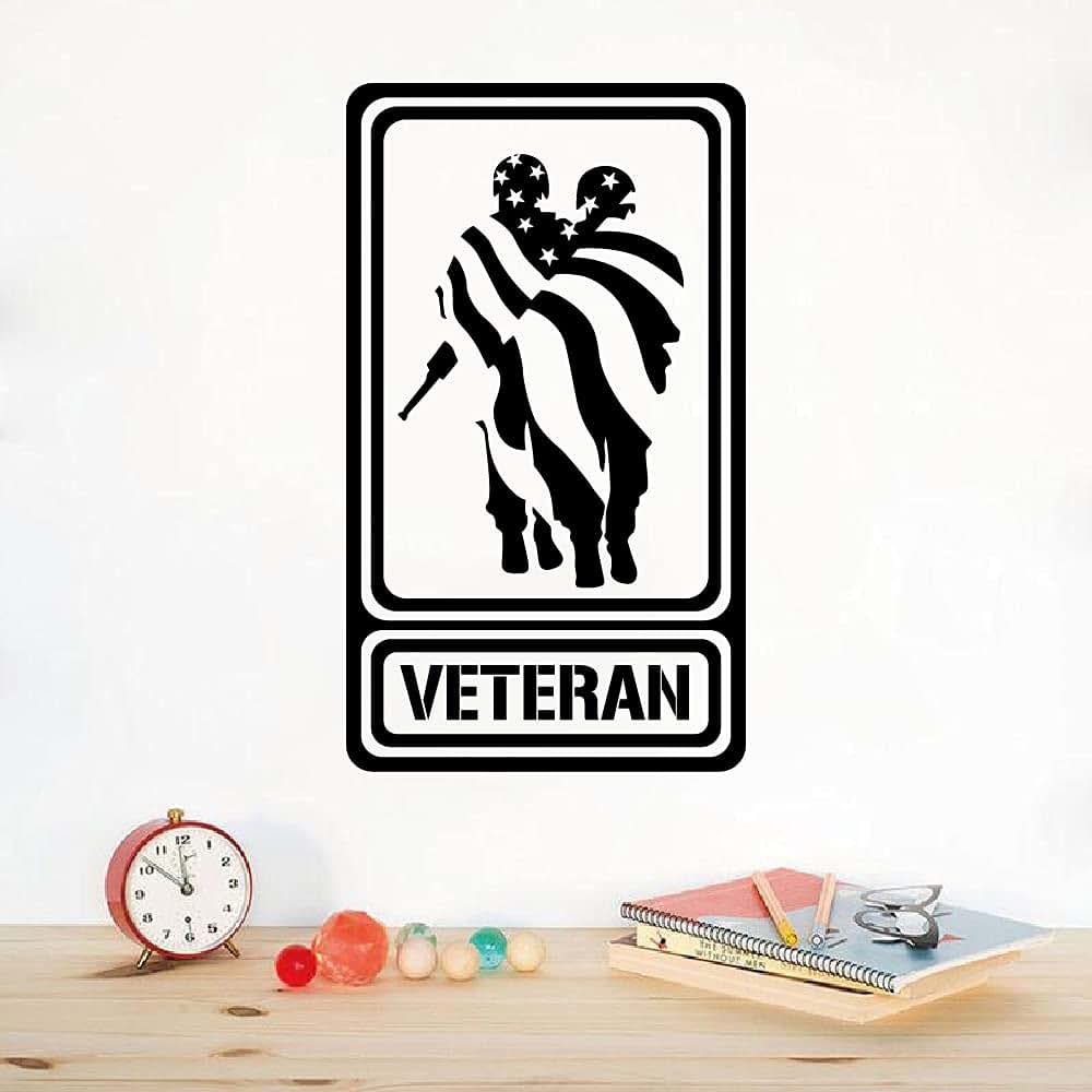 All Things Valuable Veteran Silhouette Vinyl Wall Decal