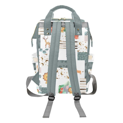 YallLocoMo Personalized Jungle Animal Diaper Bag Backpack Large Capacity (photo 2)