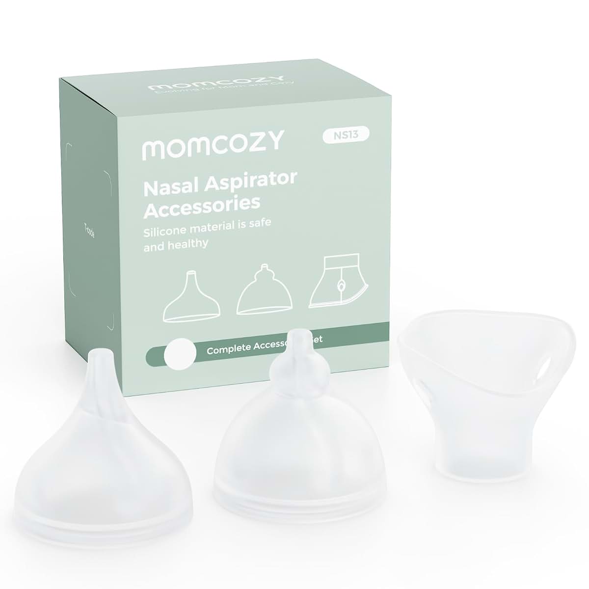 Momcozy Nasal Aspirator Replacement Set With Two Nozzles And One Mask