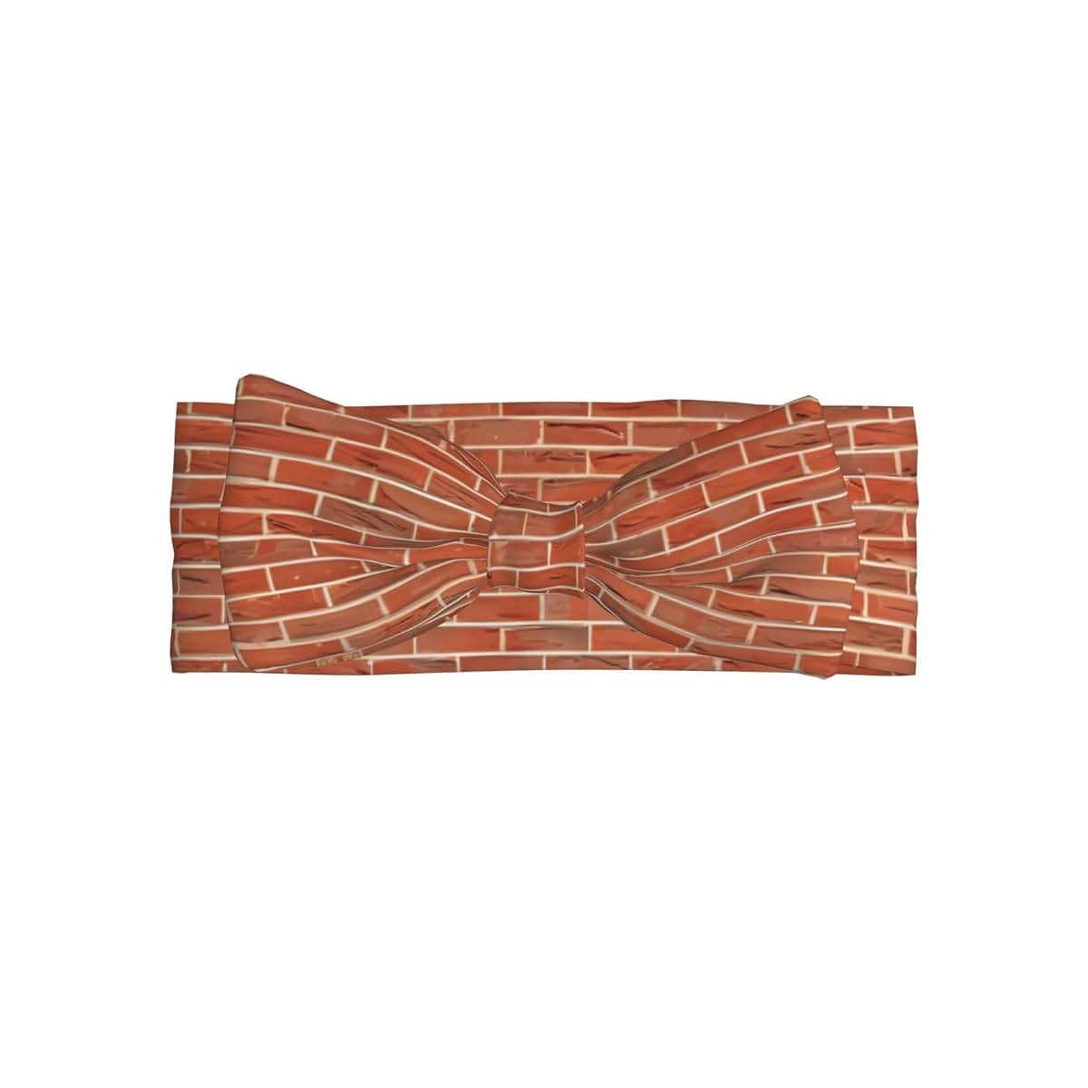 SSYGHT Stretchy Soft Red Brick Wall Texture Print Bows Headband for Baby - Full Moon Gift, Cute Hair Accessories for