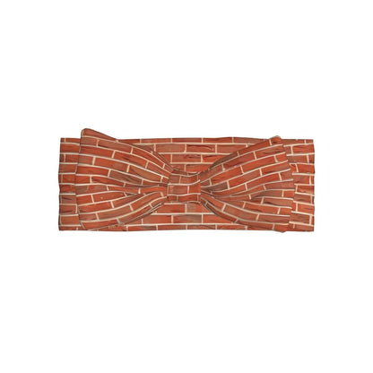 SSYGHT Stretchy Soft Red Brick Wall Texture Print Bows Headband for Baby - Full Moon Gift, Cute Hair Accessories for