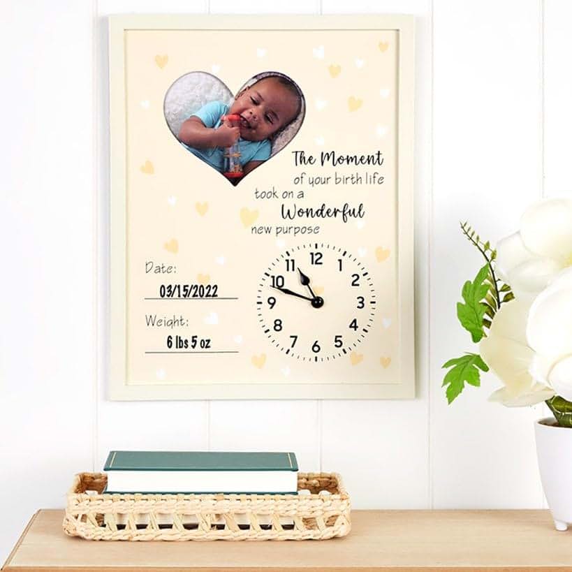 The Lakeside Collection Baby Is Born Frame - Custom Newborn Keepsake - White