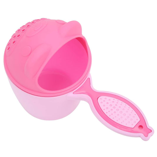 BabyOneStop Baby Waterfall Rinser Bath Cup, Pink Shampoo Rinse Cup with Filter for Bath Time