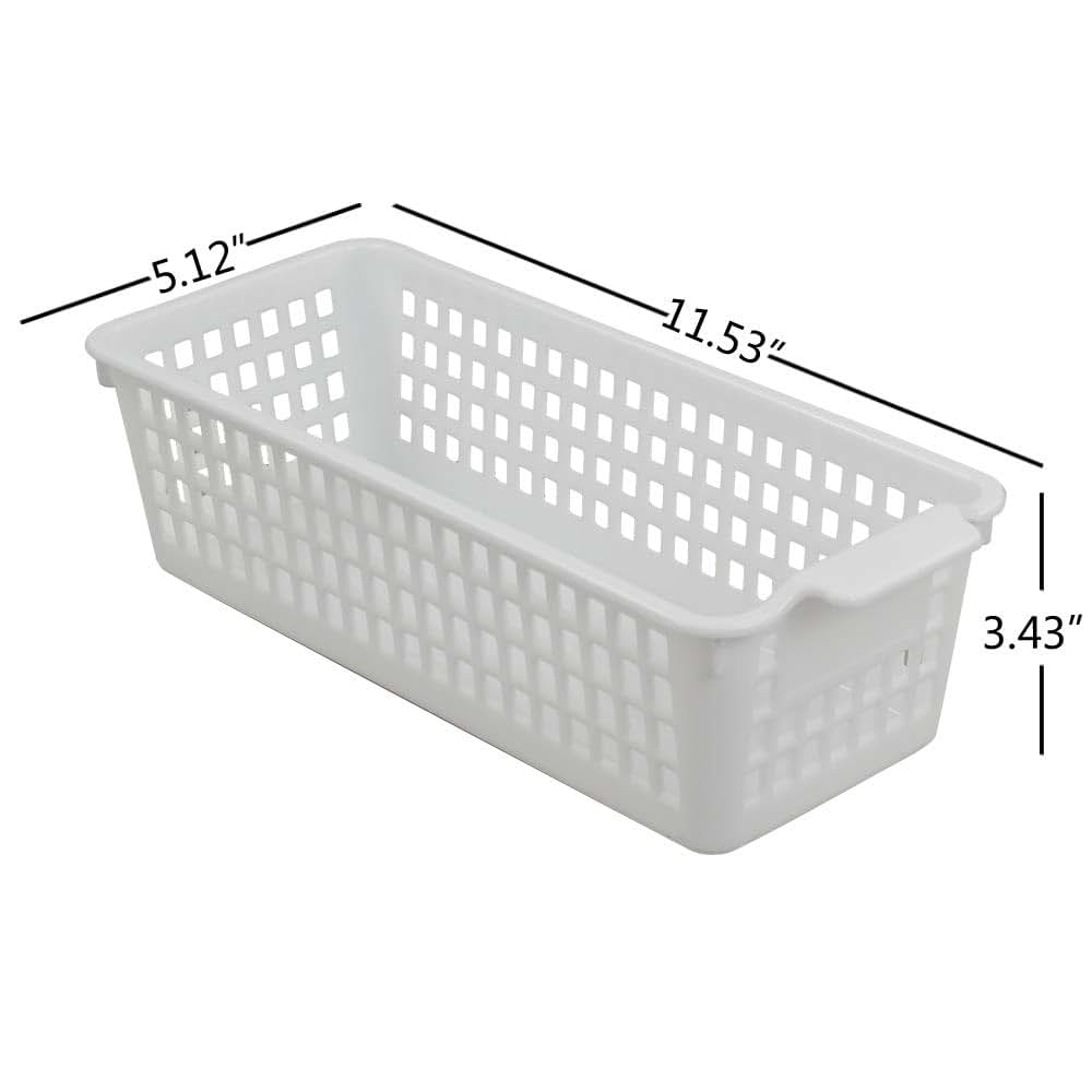 Jekiyo 6 Pack Slim Plastic Storage Baskets For Desktop Organization (photo 2)