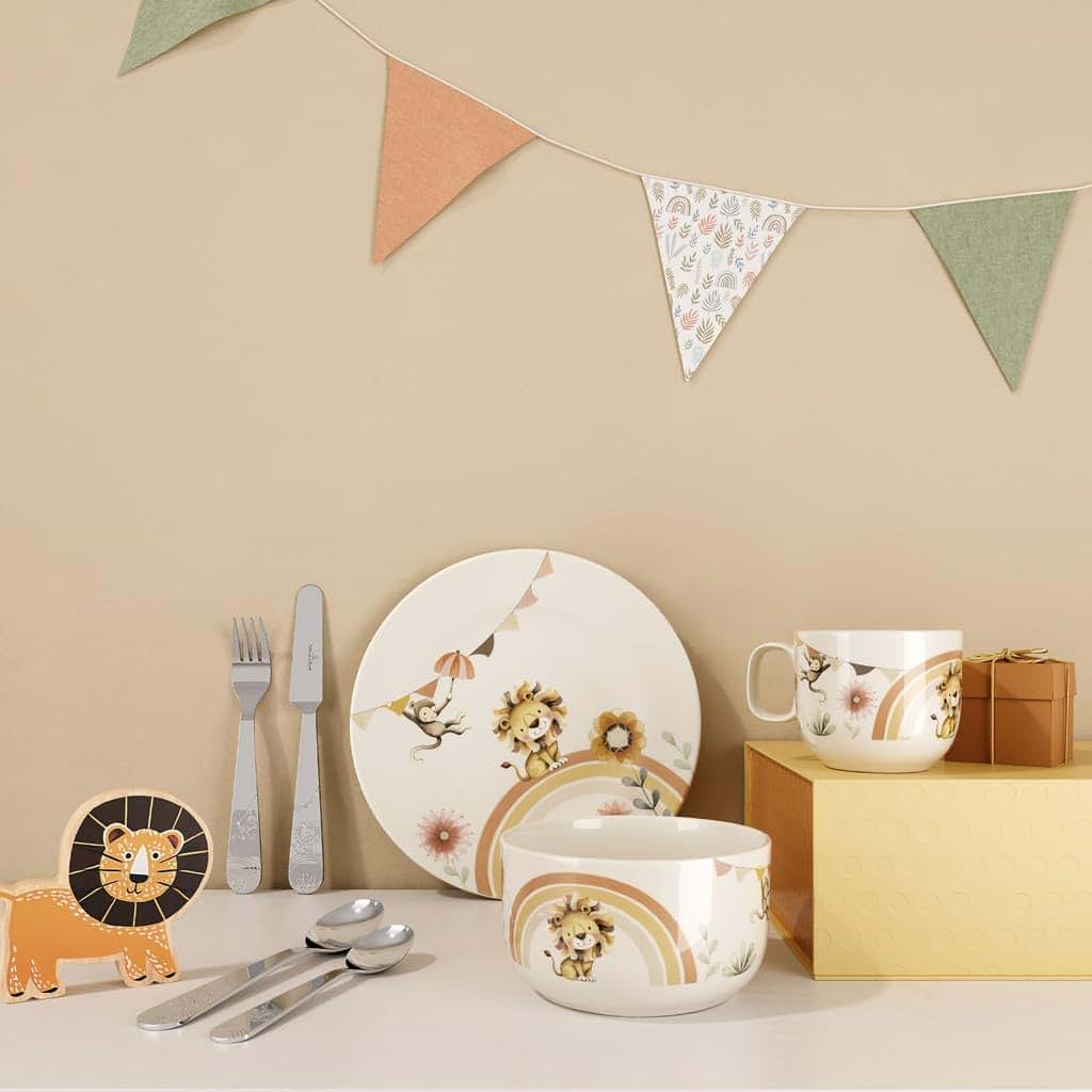 Villeroy & Boch Boho Kids Roar Like a Lion Children's Cutlery Set, 4-Piece Stainless Steel