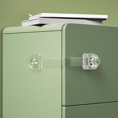 Clear Multi-Function Cabinet Locks for Drawers, Fridges & Cabinets (2 Pcs)