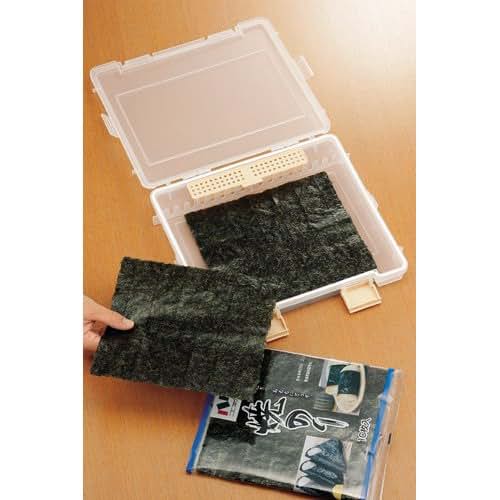 曙産業 Nori Stocker Thin Mold 29888 - Minimalist White Nori Storage Container