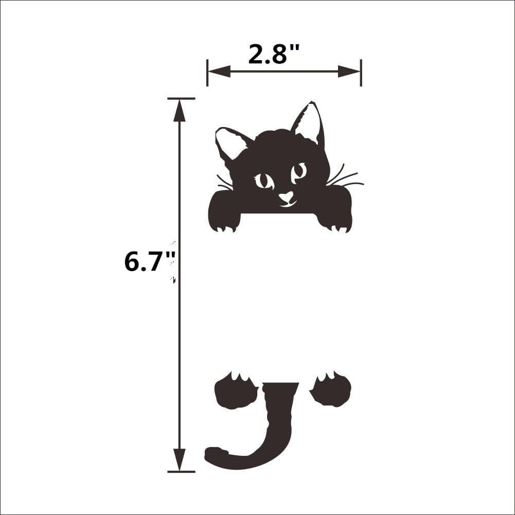 Popigist Little Black Cat Light Switch Decals, 2-Piece Set