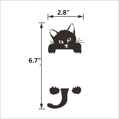 Popigist Little Black Cat Light Switch Decals, 2-Piece Set