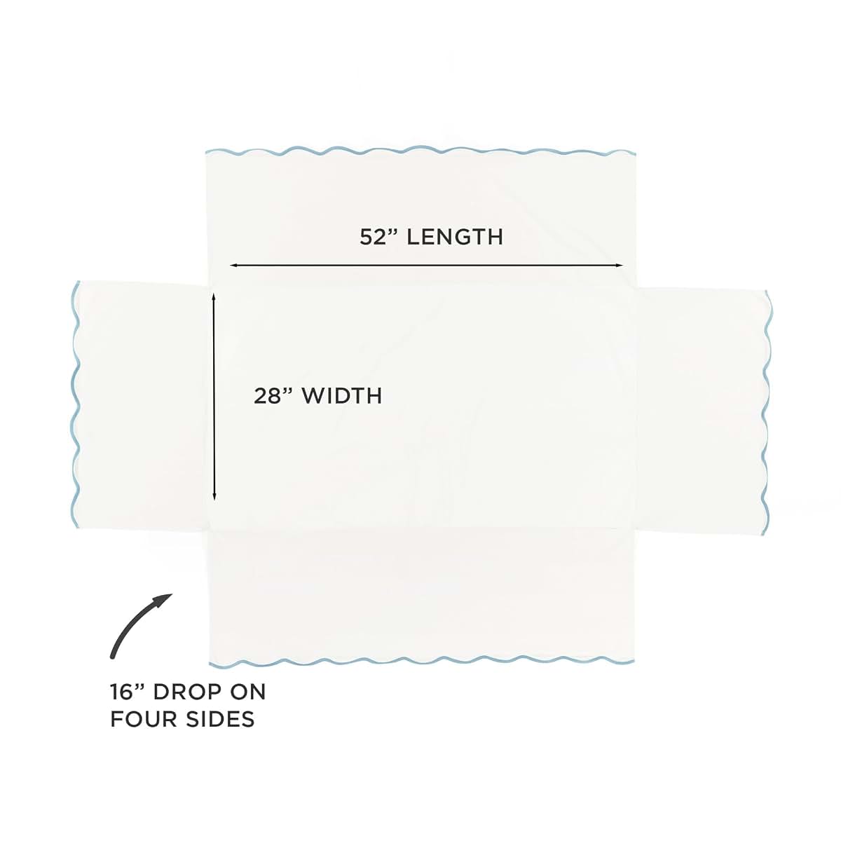 Lush Decor Coastal Chic Scalloped Edge Baby Crib Skirt (photo 4)