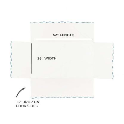 Lush Decor Coastal Chic Scalloped Edge Baby Crib Skirt (photo 4)