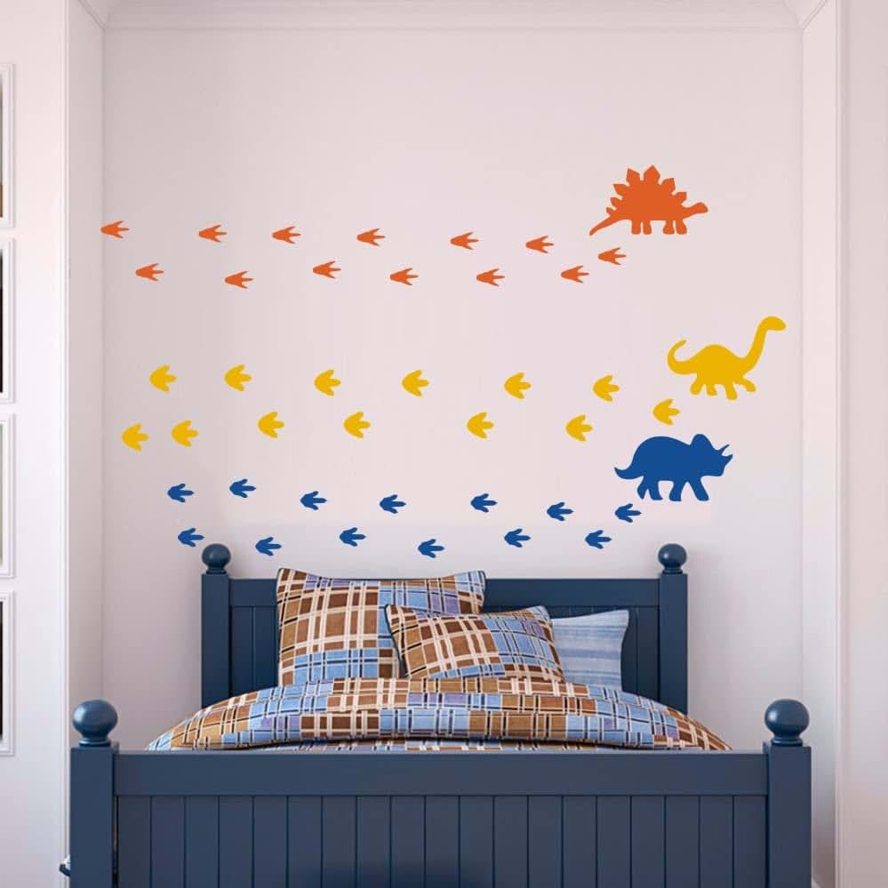 Dinosaur Wall Decals Set | Removable Waterproof Stickers for Kids Room Decor